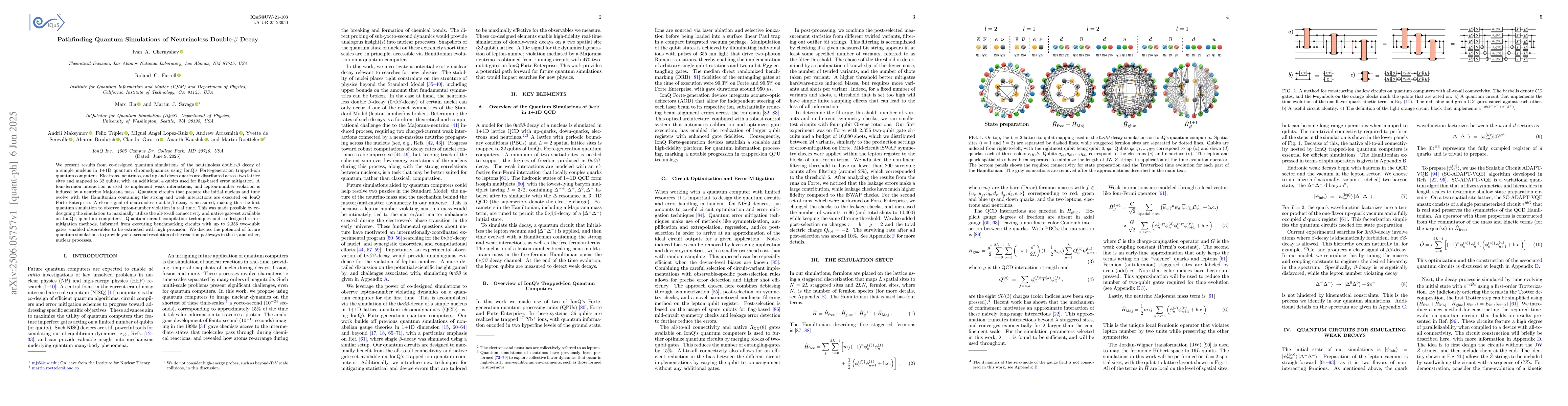 Thumbnail for Pathfinding Quantum Simulations of Neutrinoless Double-$β$ Decay