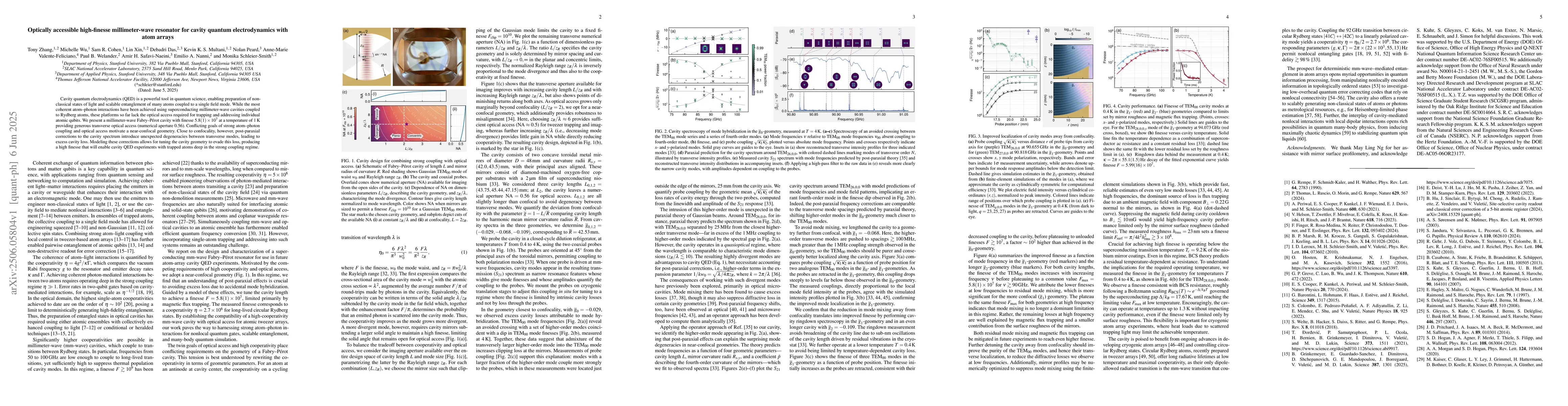 Thumbnail for Optically accessible high-finesse millimeter-wave resonator for cavity
  quantum electrodynamics with atom arrays
