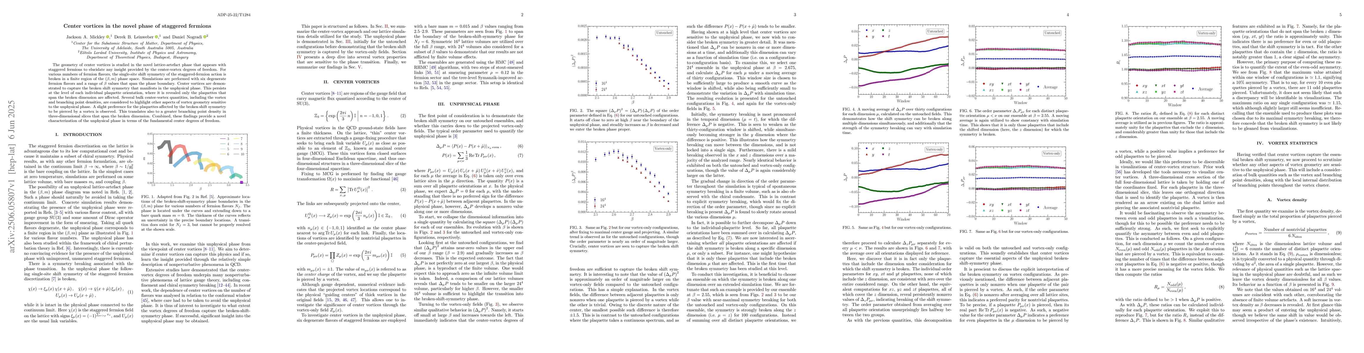 Thumbnail for Center vortices in the novel phase of staggered fermions