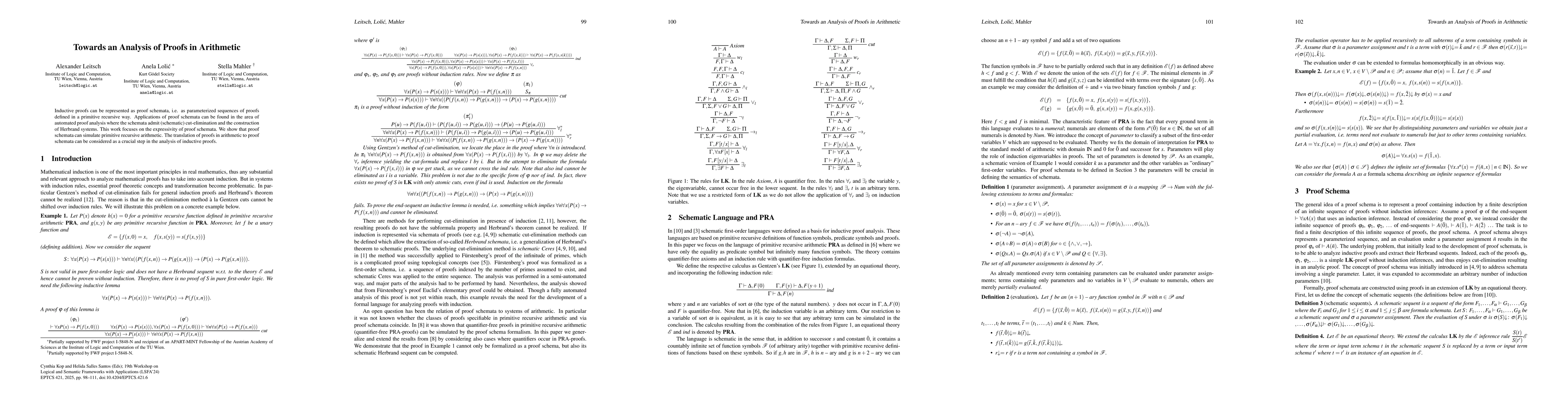 Thumbnail for Towards an Analysis of Proofs in Arithmetic
