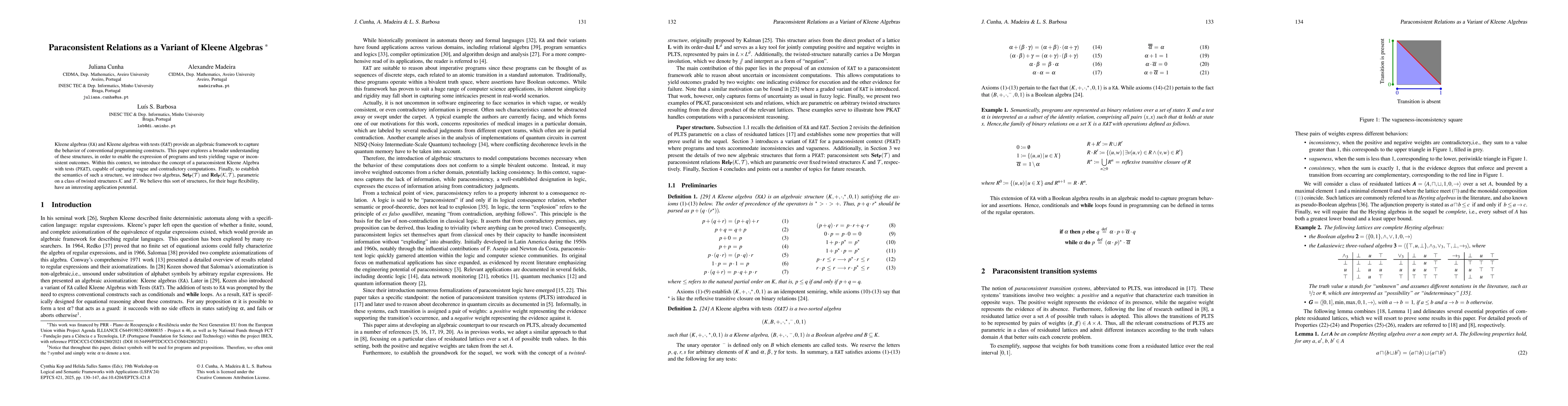 Thumbnail for Paraconsistent Relations as a Variant of Kleene Algebras