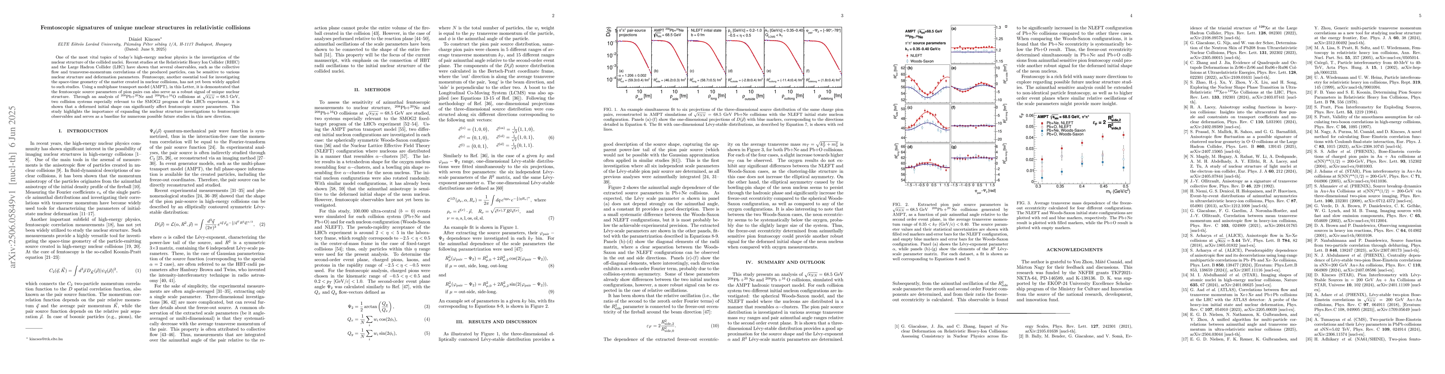 Thumbnail for Femtoscopic signatures of unique nuclear structures in relativistic
  collisions