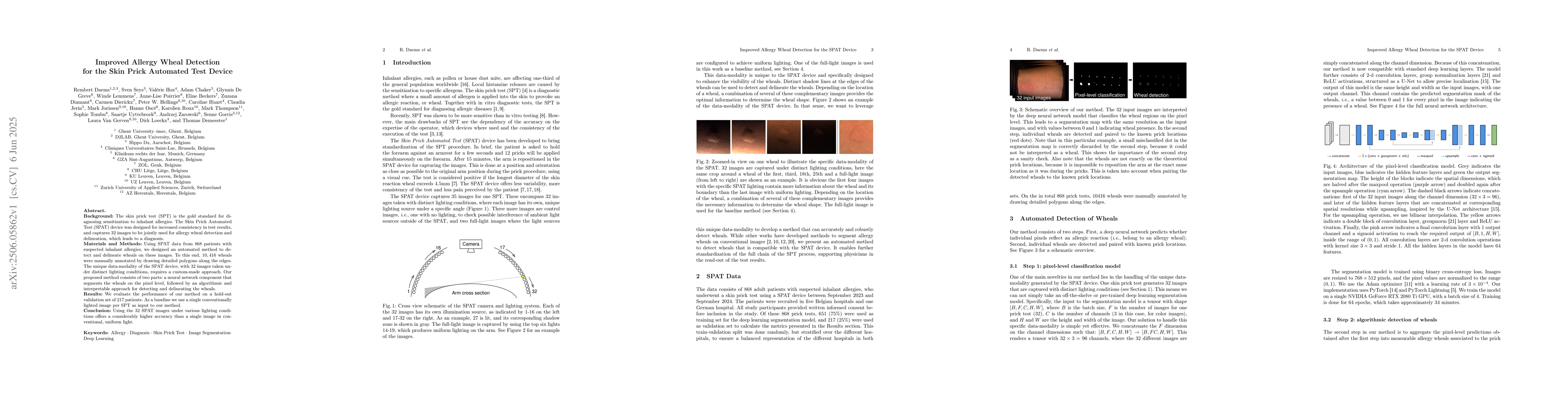Thumbnail for Improved Allergy Wheal Detection for the Skin Prick Automated Test
  Device