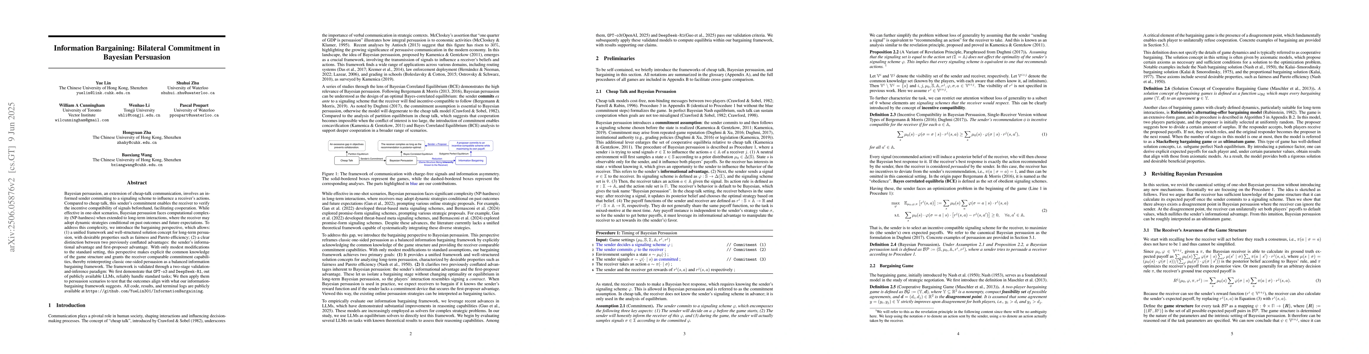 Thumbnail for Information Bargaining: Bilateral Commitment in Bayesian Persuasion