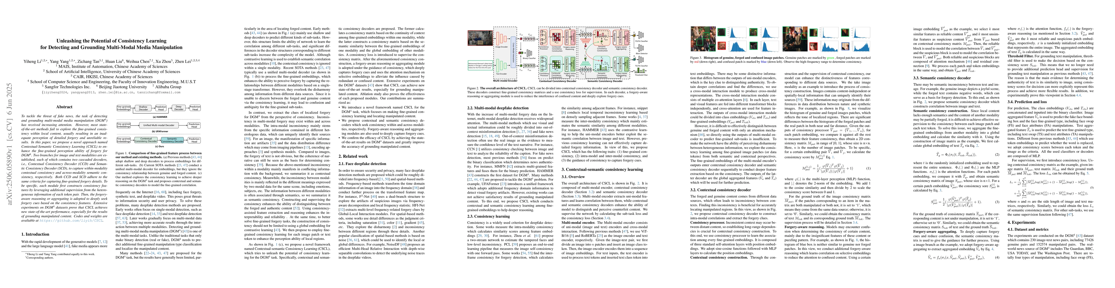 Thumbnail for Unleashing the Potential of Consistency Learning for Detecting and
  Grounding Multi-Modal Media Manipulation