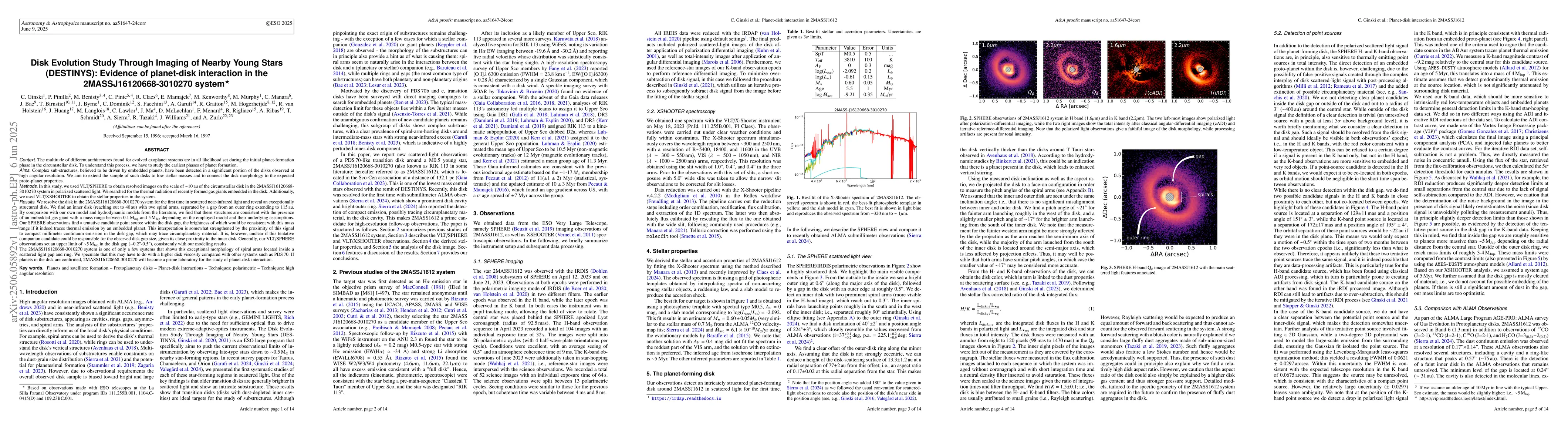 Thumbnail for Disk Evolution Study Through Imaging of Nearby Young Stars (DESTINYS):
  Evidence of planet-disk interaction in the 2MASSJ16120668-3010270 system