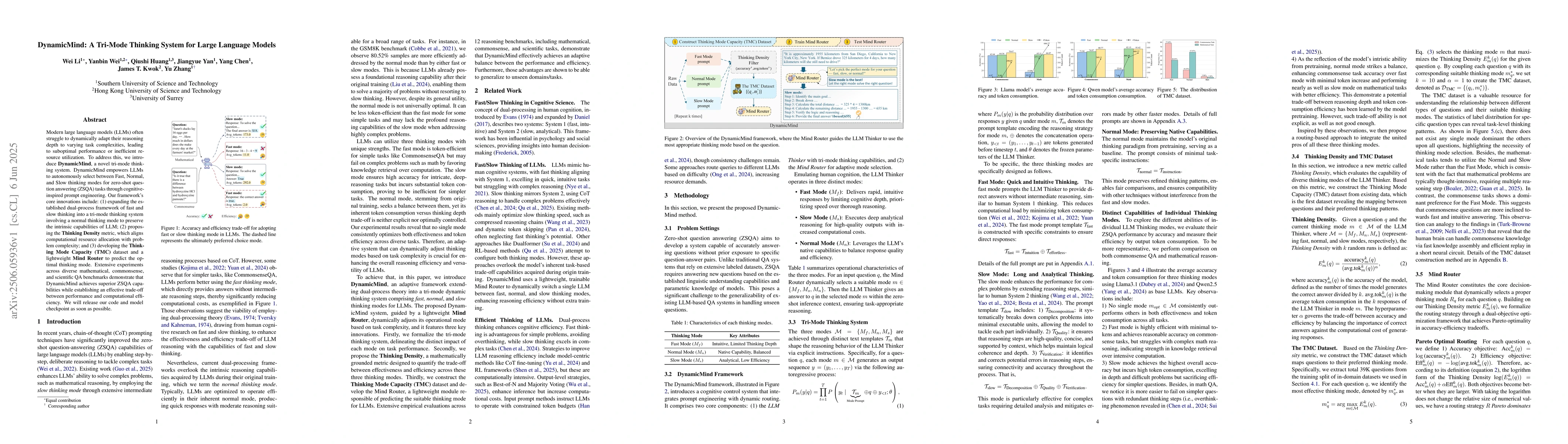 Thumbnail for DynamicMind: A Tri-Mode Thinking System for Large Language Models
