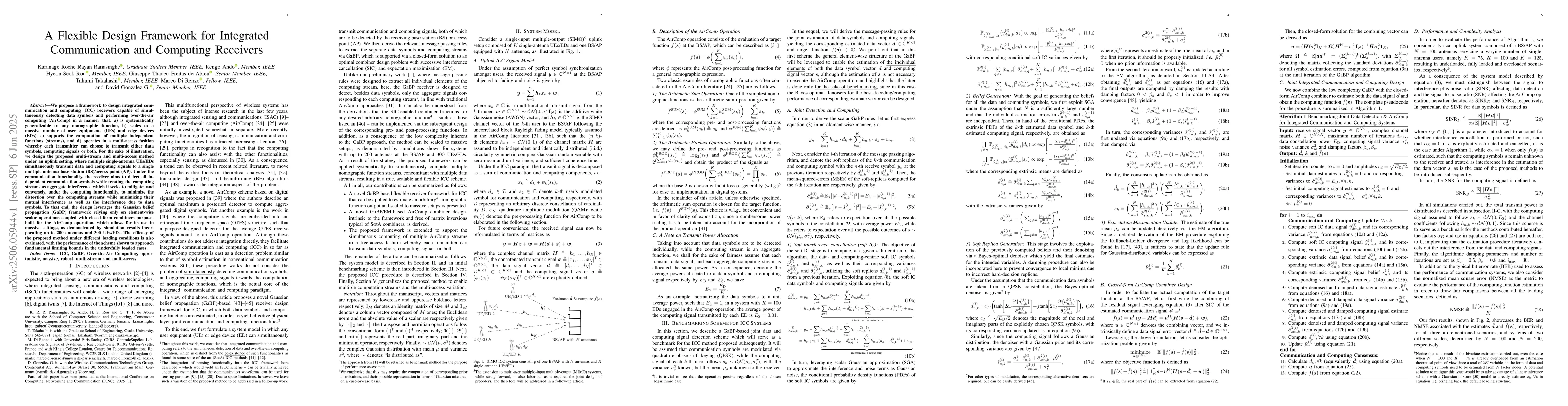 Thumbnail for A Flexible Design Framework for Integrated Communication and Computing
  Receivers