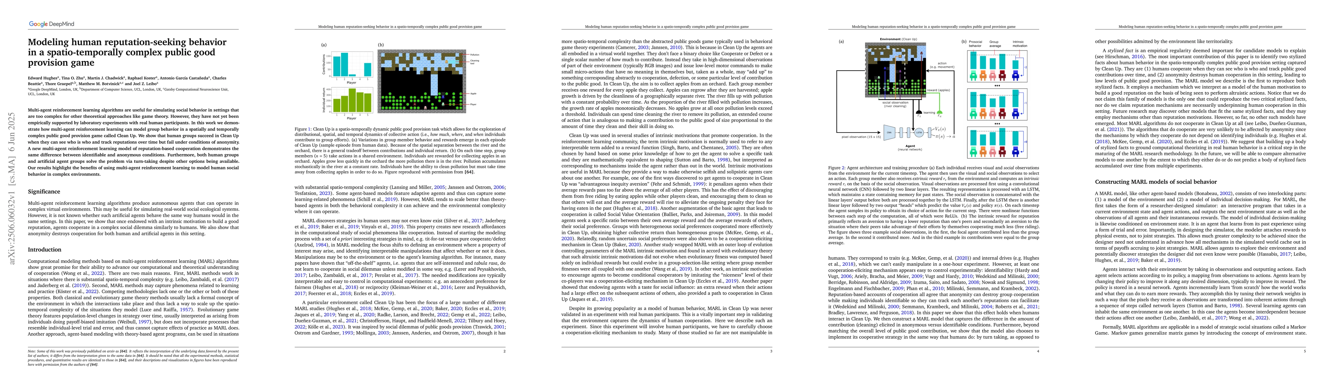 Thumbnail for Modeling human reputation-seeking behavior in a spatio-temporally
  complex public good provision game