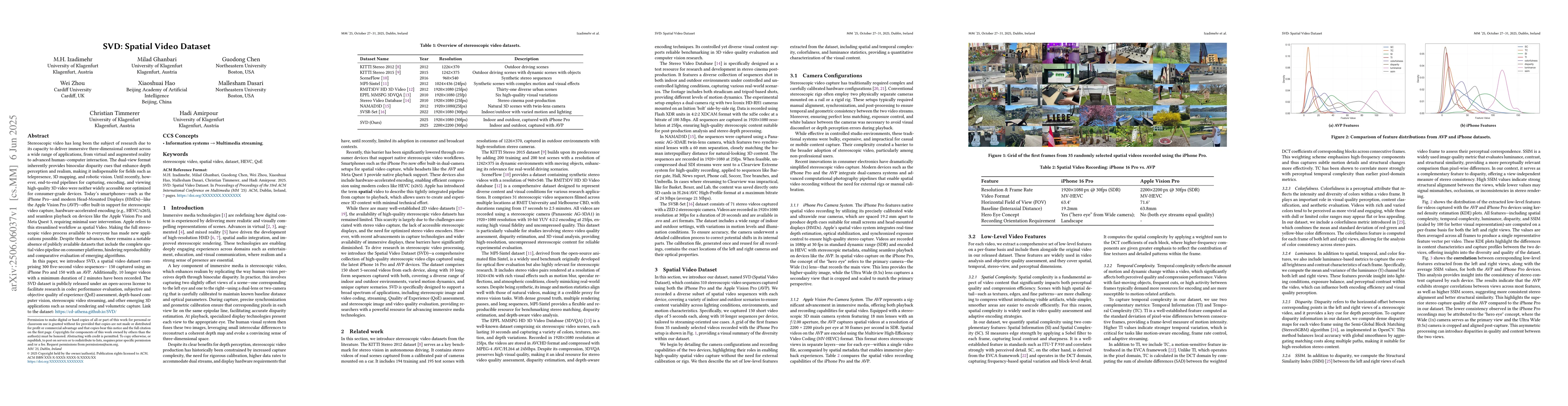 Thumbnail for SVD: Spatial Video Dataset
