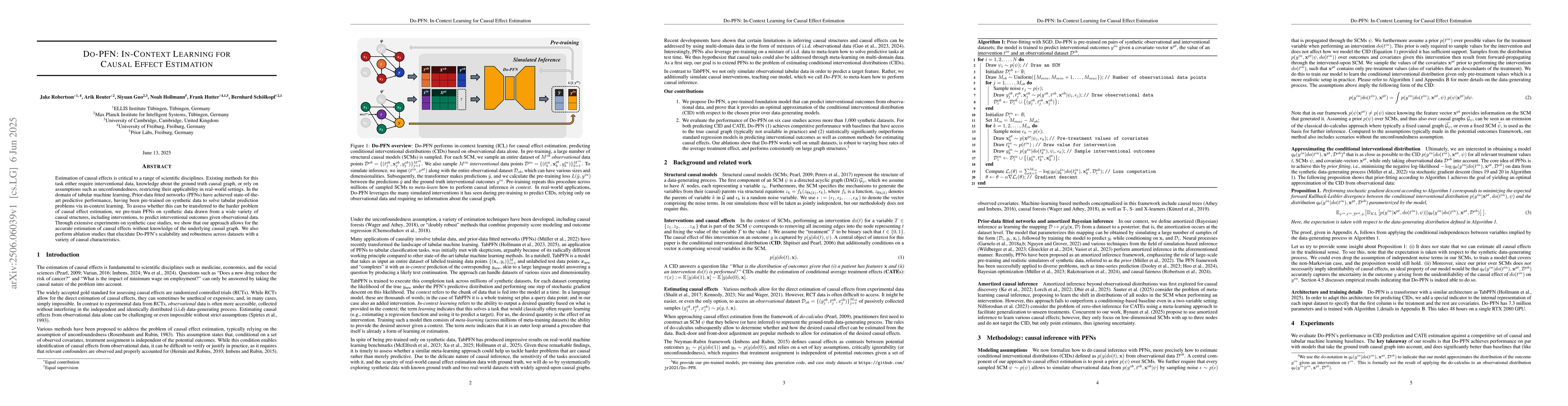 Thumbnail for Do-PFN: In-Context Learning for Causal Effect Estimation