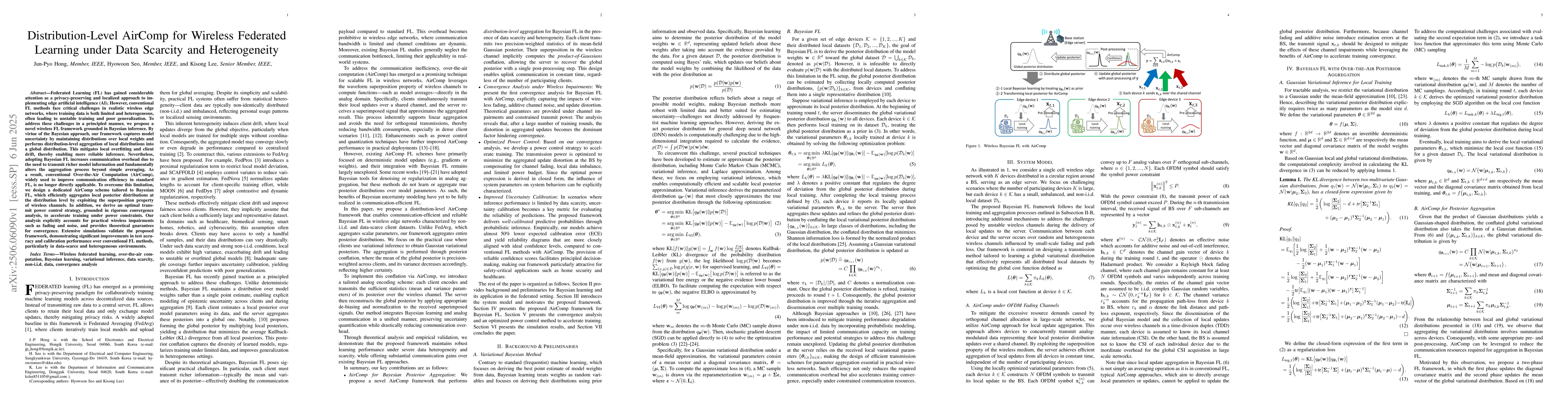 Thumbnail for Distribution-Level AirComp for Wireless Federated Learning under Data
  Scarcity and Heterogeneity
