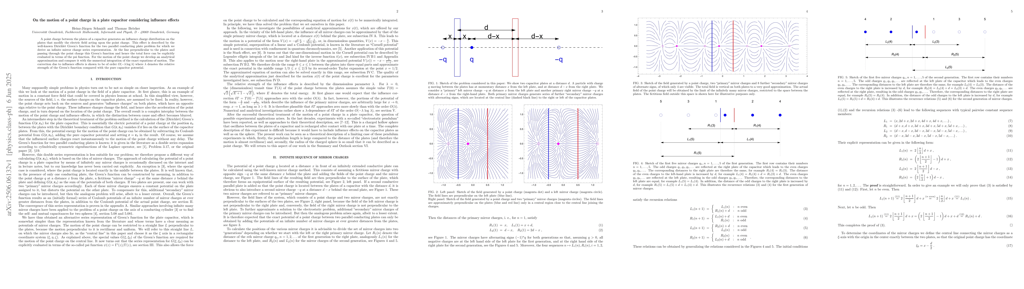 Thumbnail for On the motion of a point charge in a plate capacitor considering
  influence effects