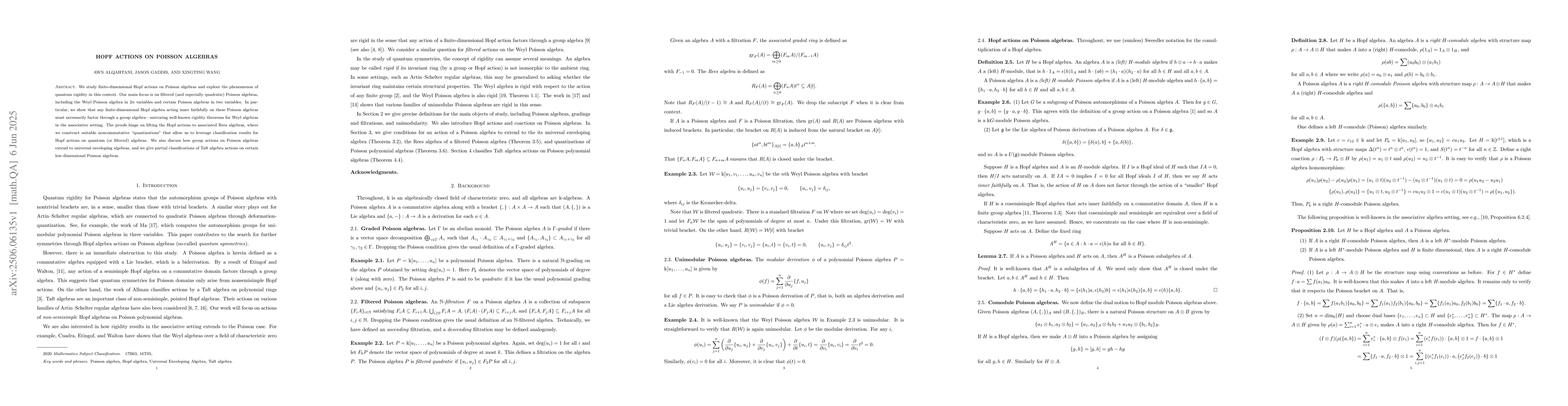Thumbnail for Hopf actions on Poisson algebras