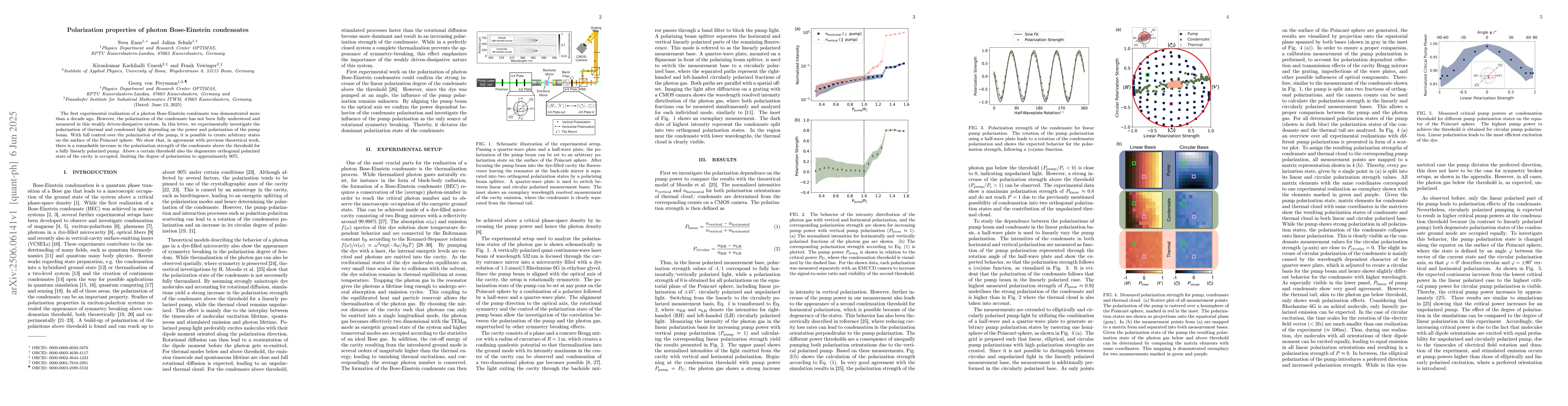 Thumbnail for Polarization properties of photon Bose-Einstein condensates