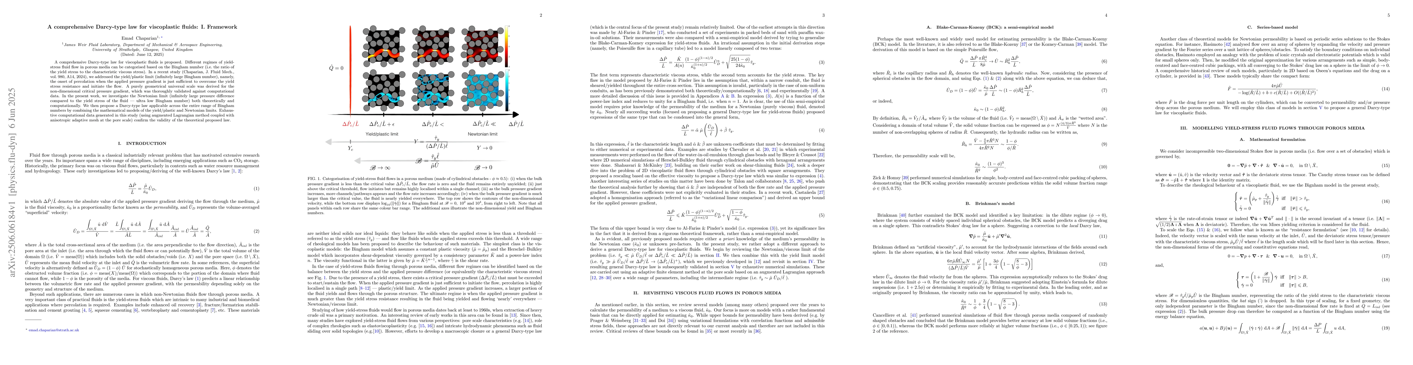 Thumbnail for A comprehensive Darcy-type law for viscoplastic fluids: I. Framework