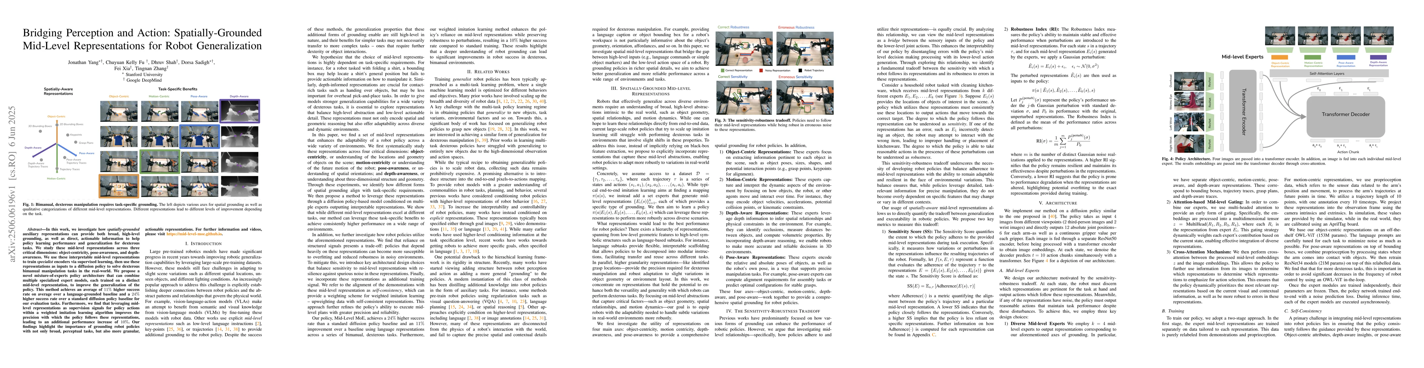 Thumbnail for Bridging Perception and Action: Spatially-Grounded Mid-Level
  Representations for Robot Generalization