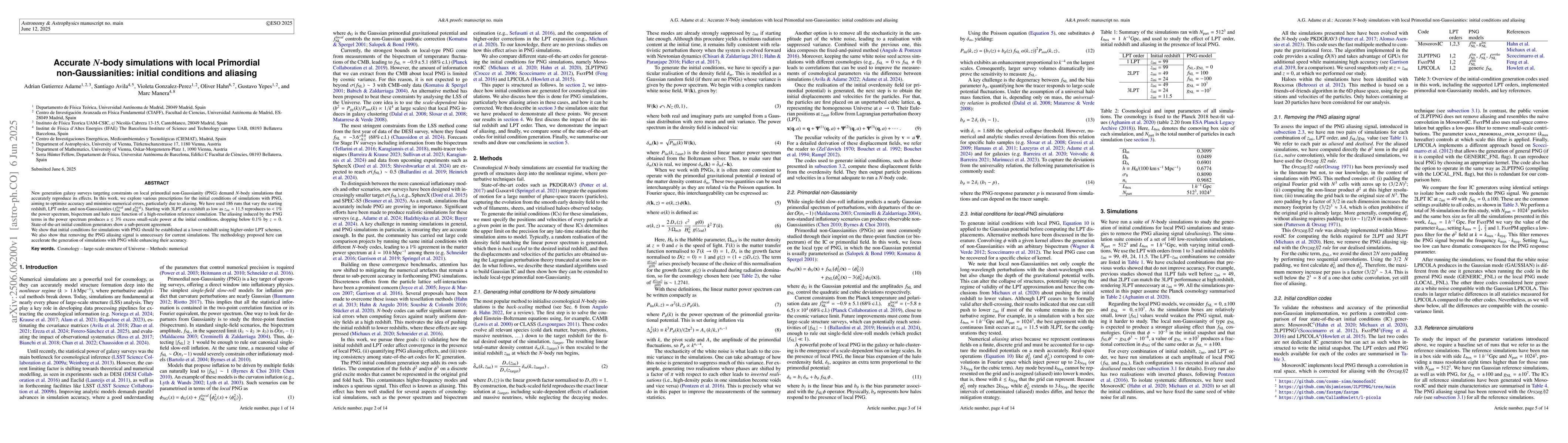Thumbnail for Accurate $N$-body simulations with local Primordial non-Gaussianities:
  initial conditions and aliasing