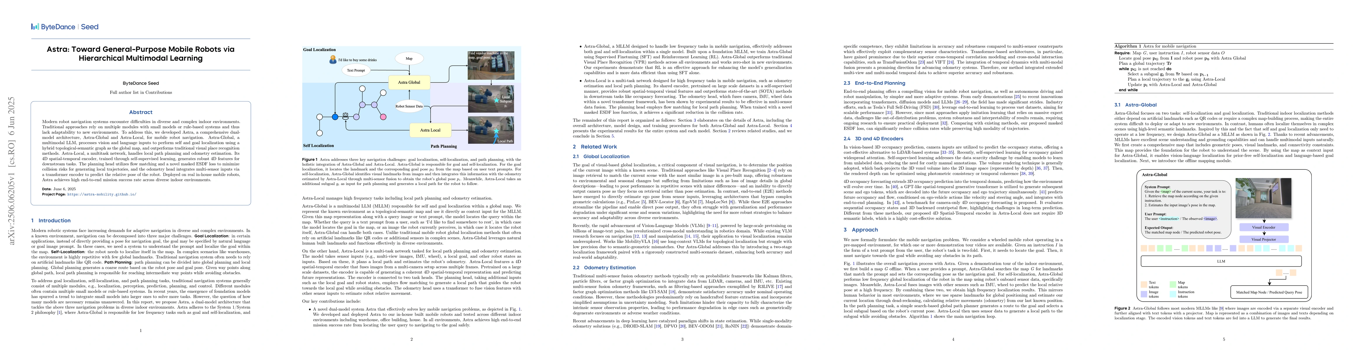 Thumbnail for Astra: Toward General-Purpose Mobile Robots via Hierarchical Multimodal
  Learning