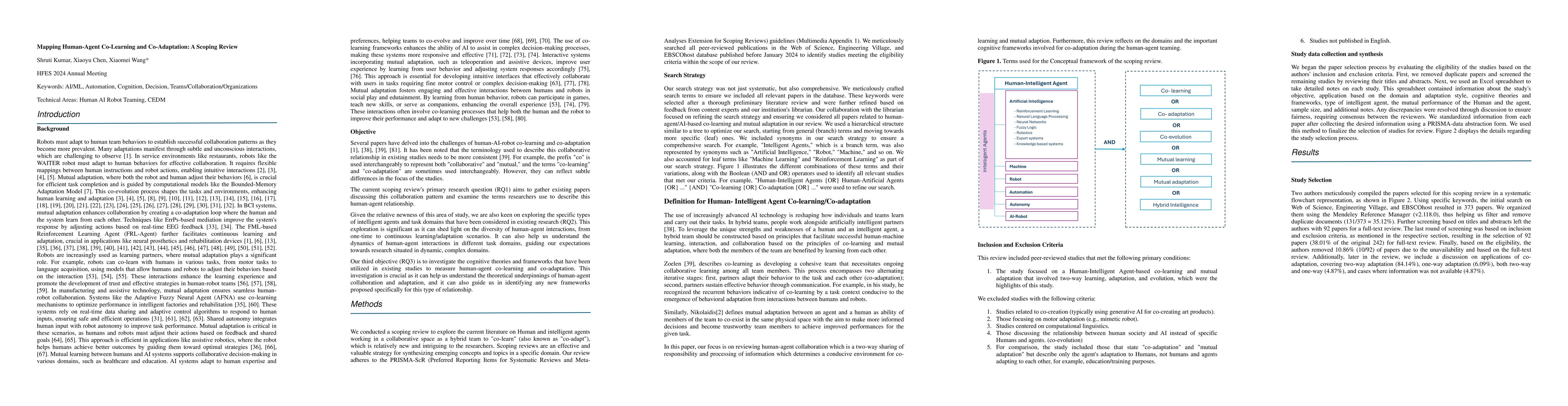 Thumbnail for Mapping Human-Agent Co-Learning and Co-Adaptation: A Scoping Review