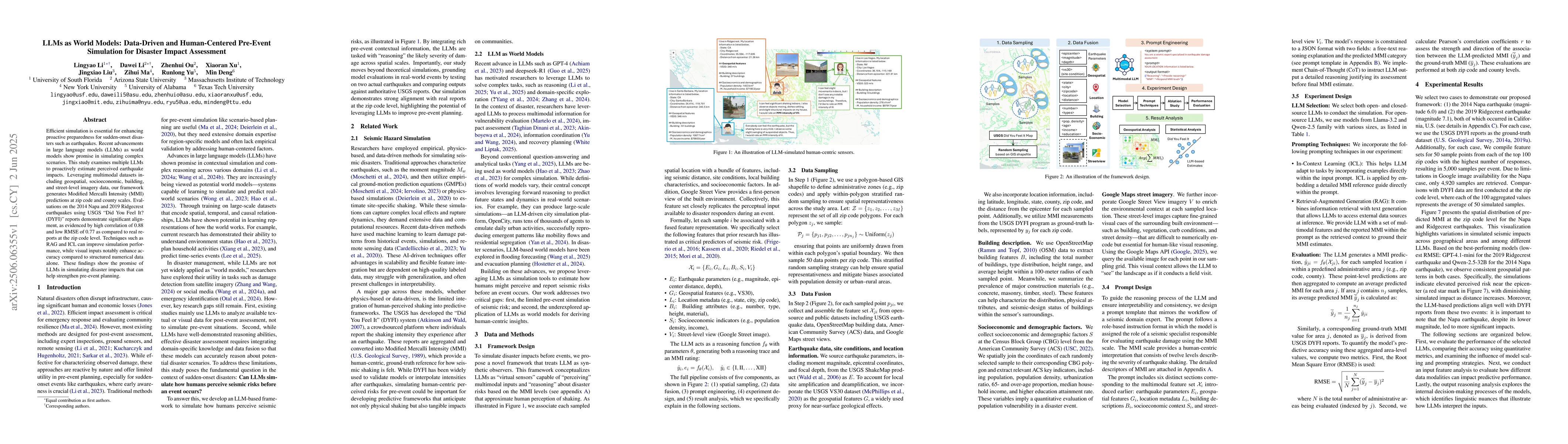 Thumbnail for LLMs as World Models: Data-Driven and Human-Centered Pre-Event
  Simulation for Disaster Impact Assessment
