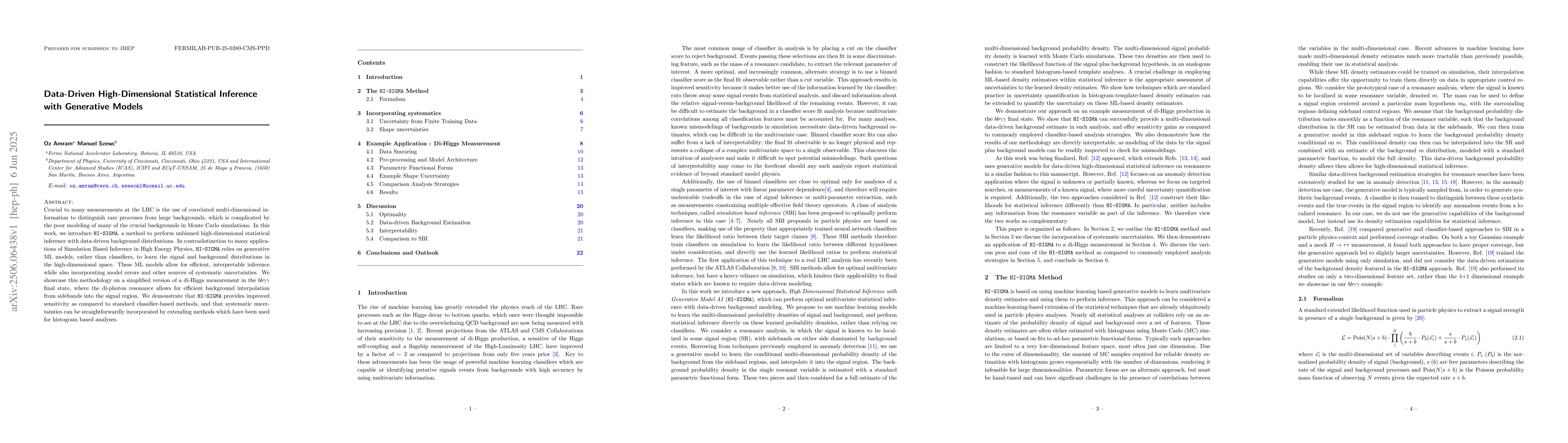 Thumbnail for Data-Driven High-Dimensional Statistical Inference with Generative
  Models