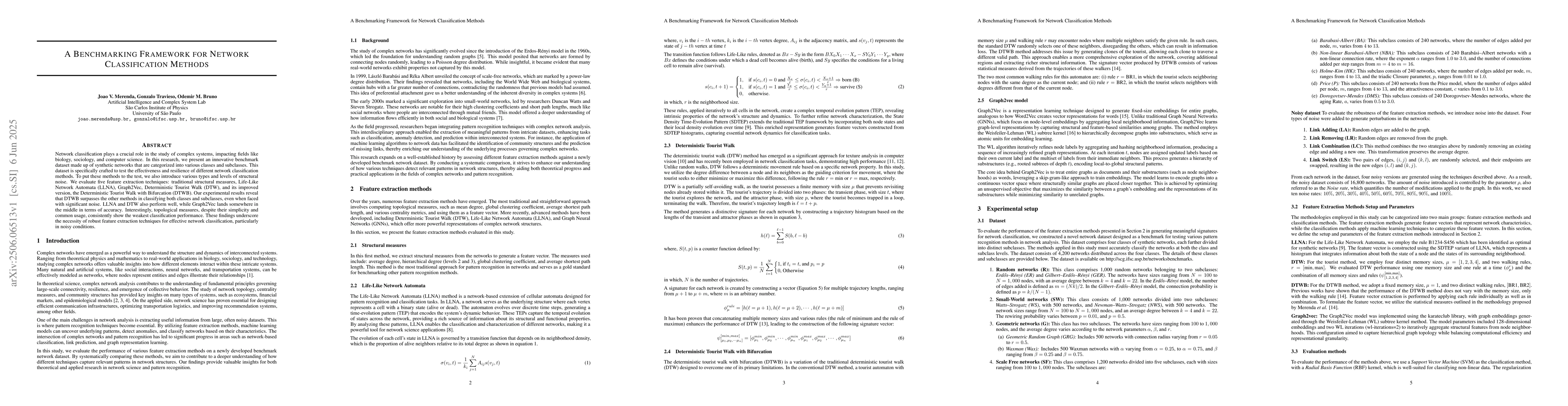 Thumbnail for A Benchmarking Framework for Network Classification Methods