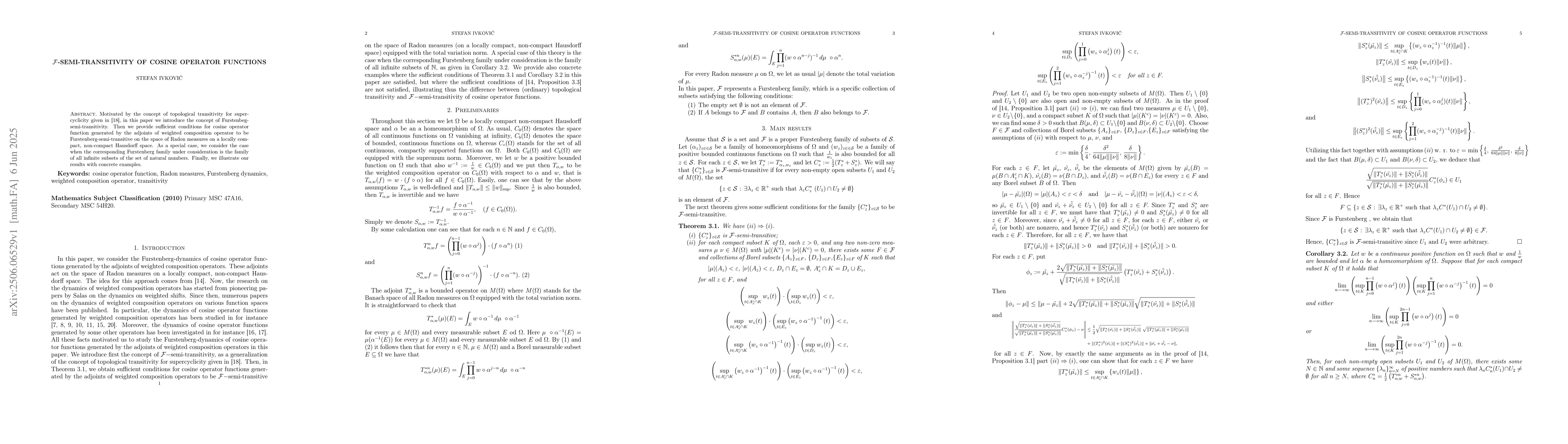 Thumbnail for F-semi-transitivity of cosine operator functions