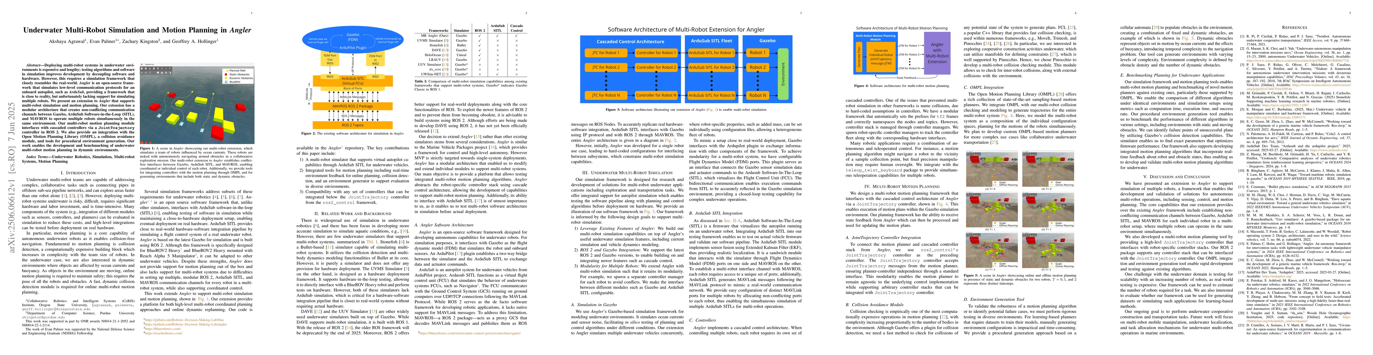 Thumbnail for Underwater Multi-Robot Simulation and Motion Planning in Angler