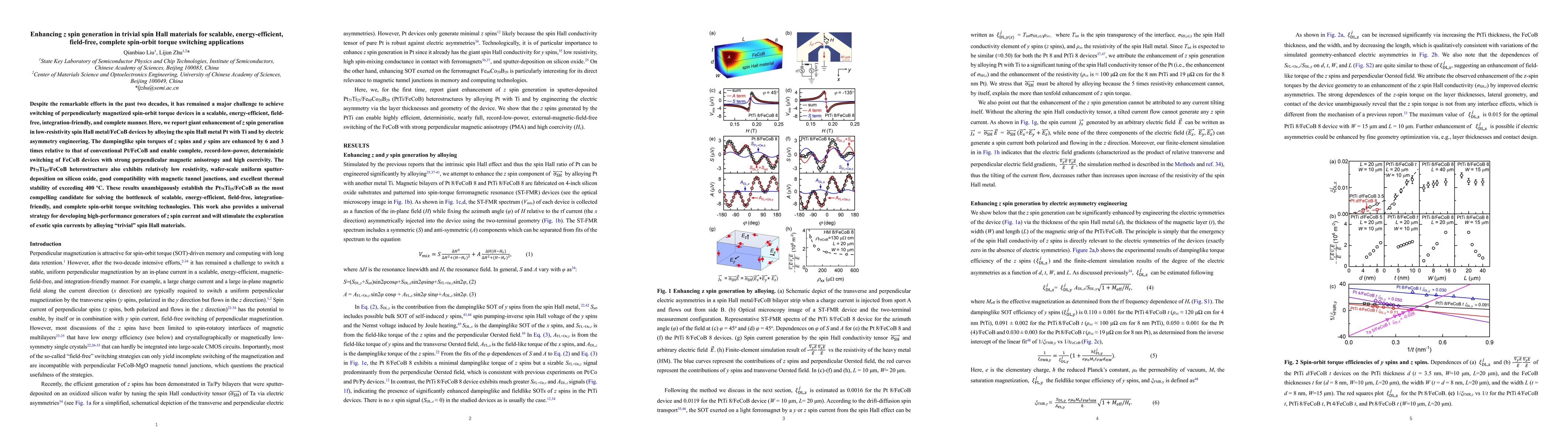 Thumbnail for Enhancing z spin generation in trivial spin Hall materials for scalable,
  energy-efficient, field-free, complete spin-orbit torque switching
  applications