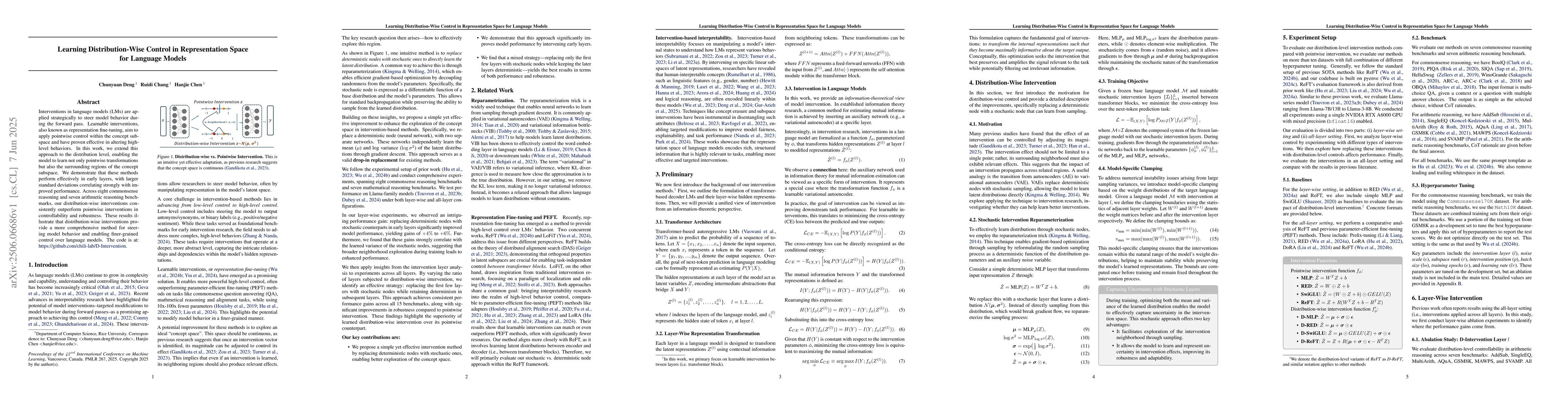 Thumbnail for Learning Distribution-Wise Control in Representation Space for Language
  Models
