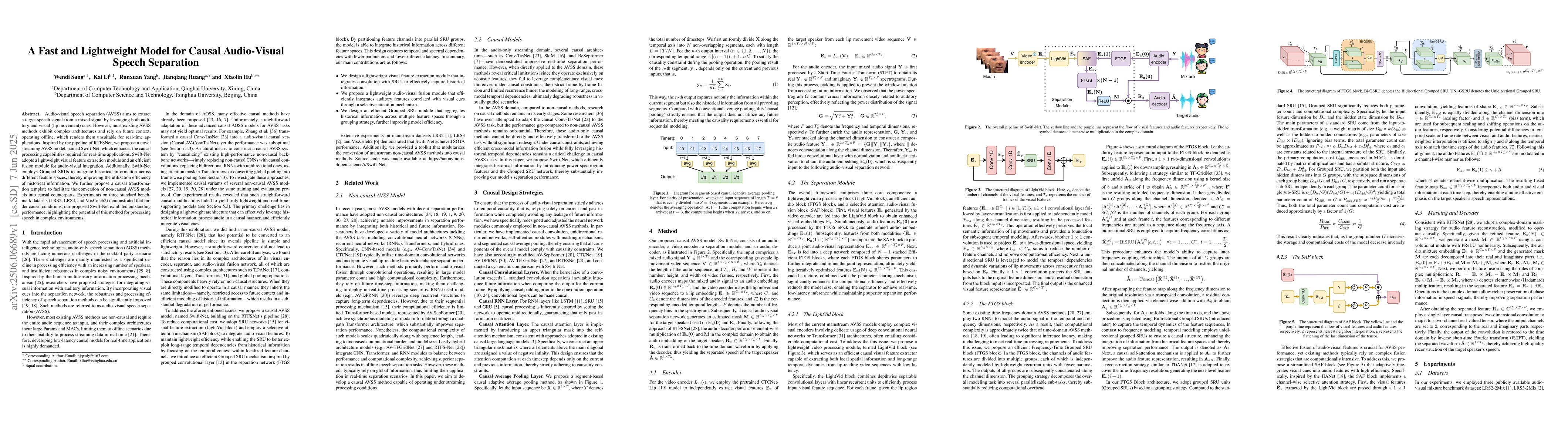 Thumbnail for A Fast and Lightweight Model for Causal Audio-Visual Speech Separation