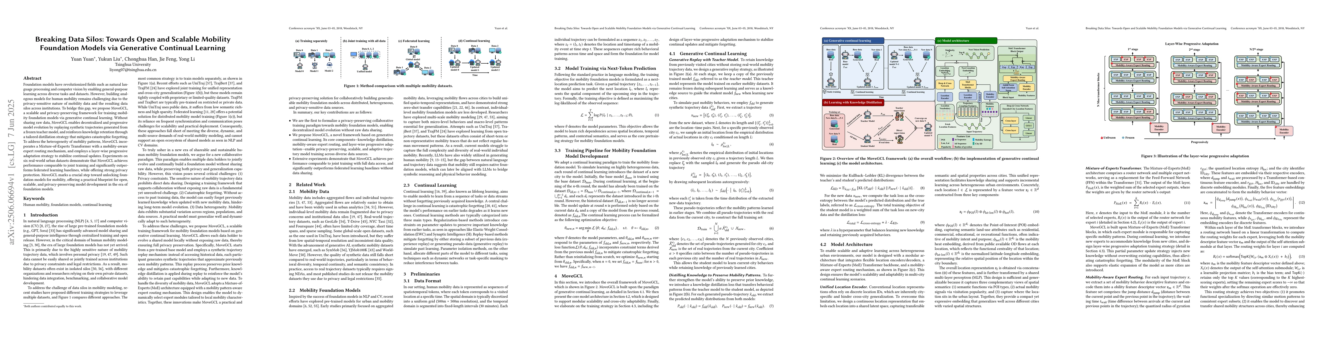 Thumbnail for Breaking Data Silos: Towards Open and Scalable Mobility Foundation
  Models via Generative Continual Learning