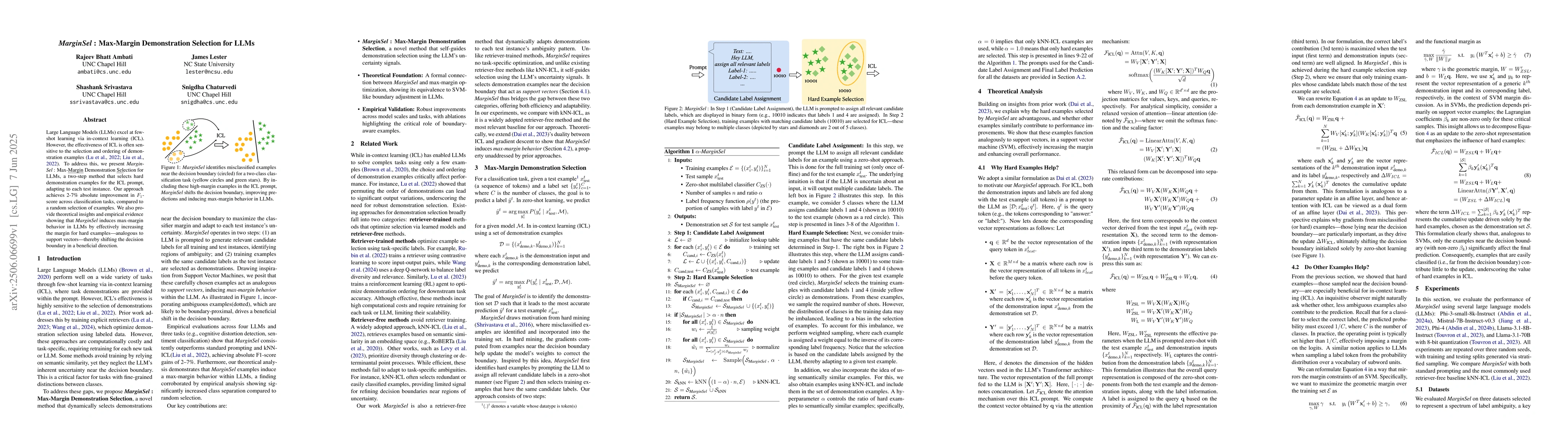 Thumbnail for MarginSel : Max-Margin Demonstration Selection for LLMs