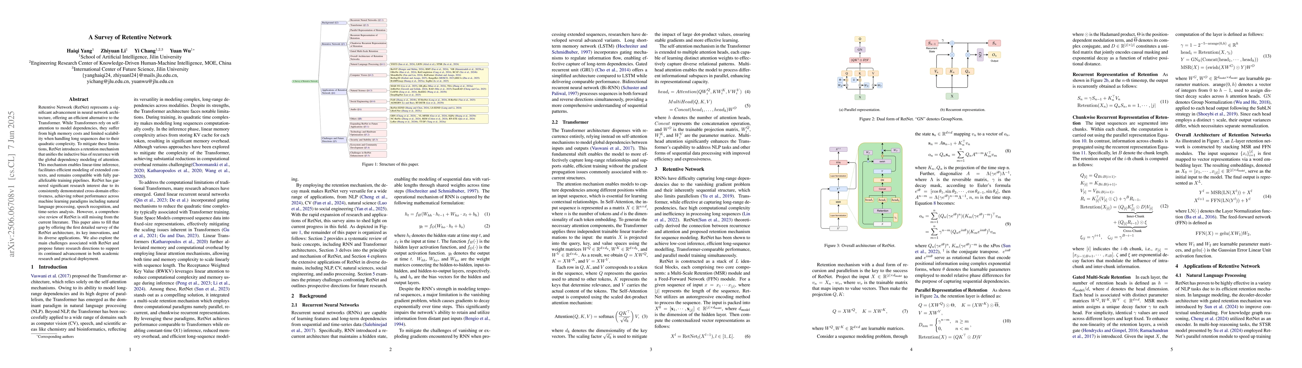 Thumbnail for A Survey of Retentive Network