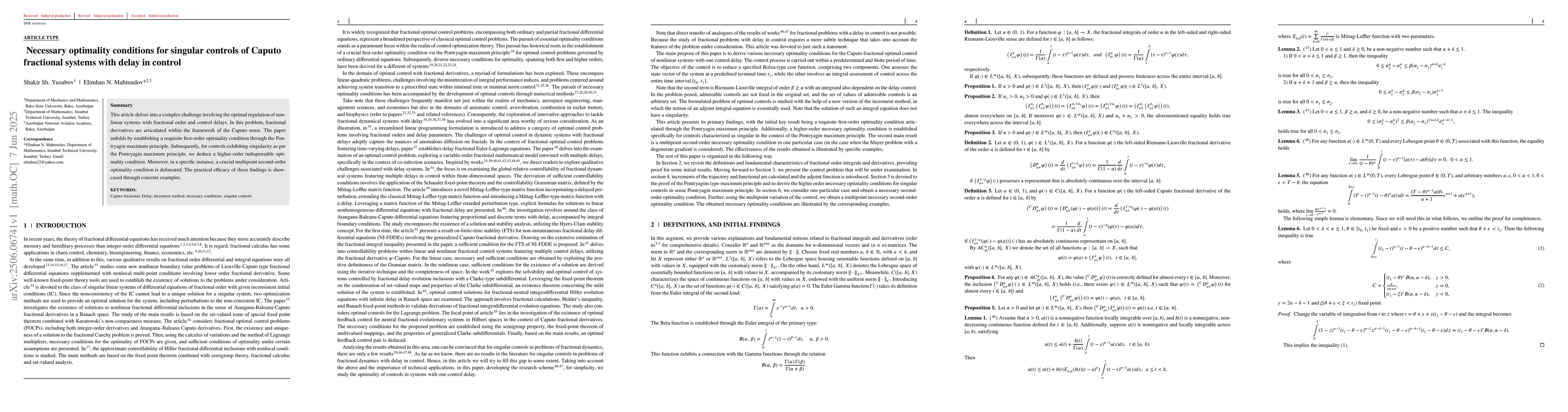 Thumbnail for The Weierstrass necessary condition for fractional calculus of
  variations