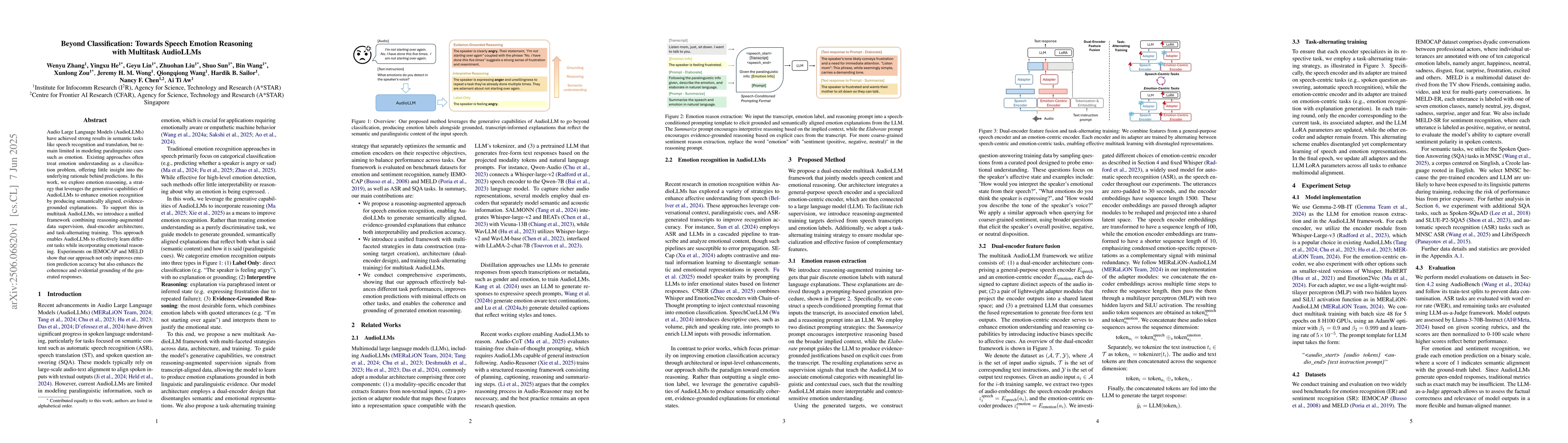 Thumbnail for Beyond Classification: Towards Speech Emotion Reasoning with Multitask
  AudioLLMs