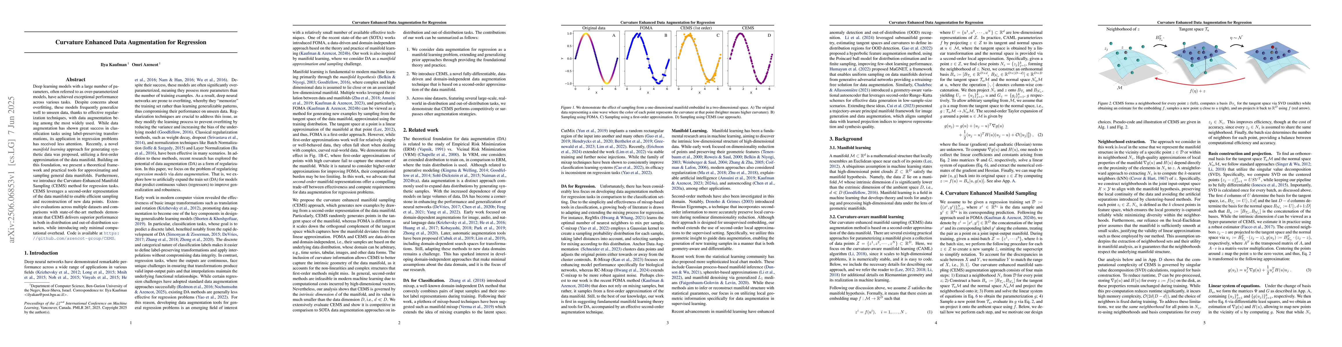 Thumbnail for Curvature Enhanced Data Augmentation for Regression