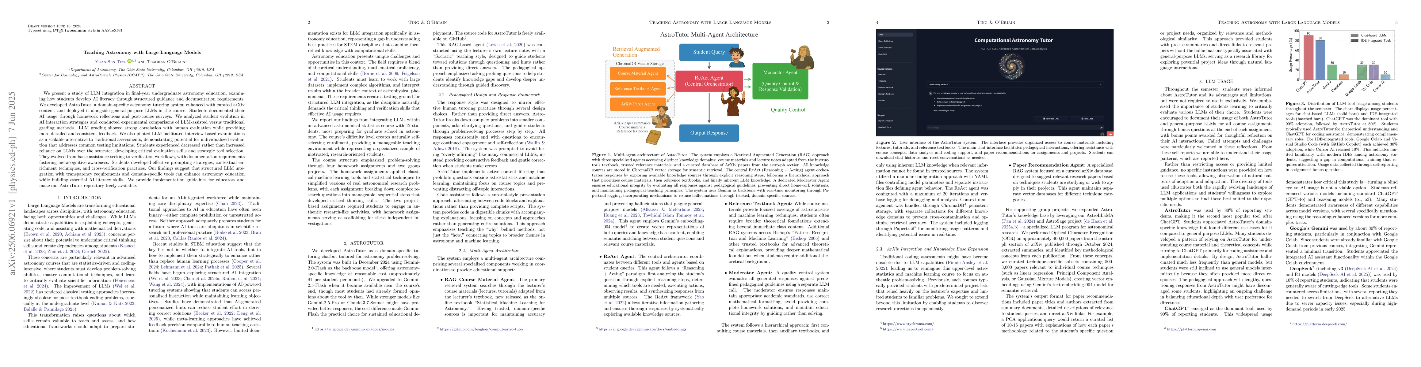 Thumbnail for Teaching Astronomy with Large Language Models
