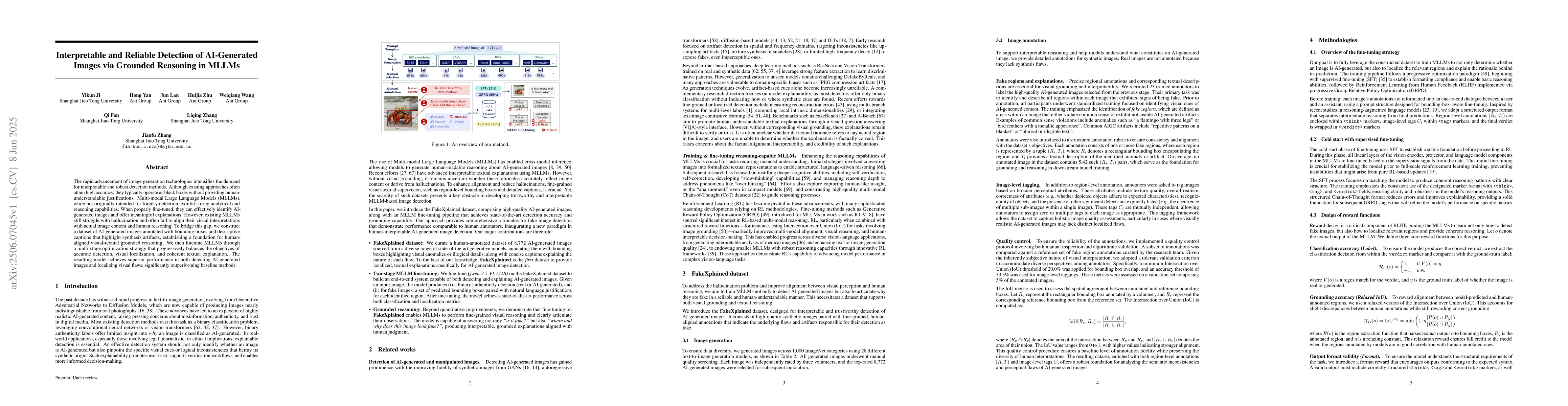 Thumbnail for Interpretable and Reliable Detection of AI-Generated Images via Grounded
  Reasoning in MLLMs