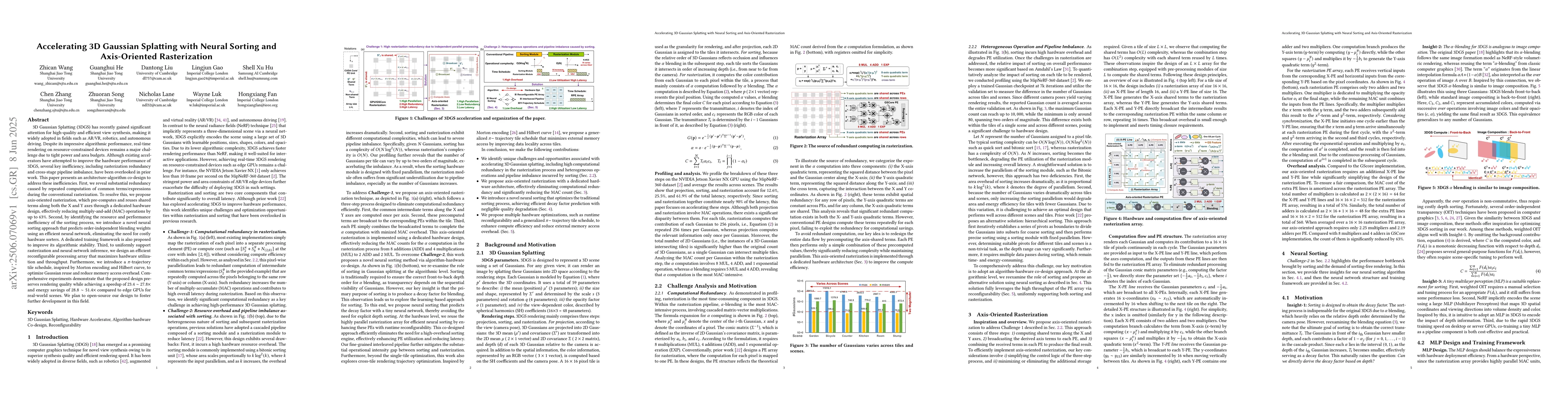 Thumbnail for Accelerating 3D Gaussian Splatting with Neural Sorting and Axis-Oriented
  Rasterization