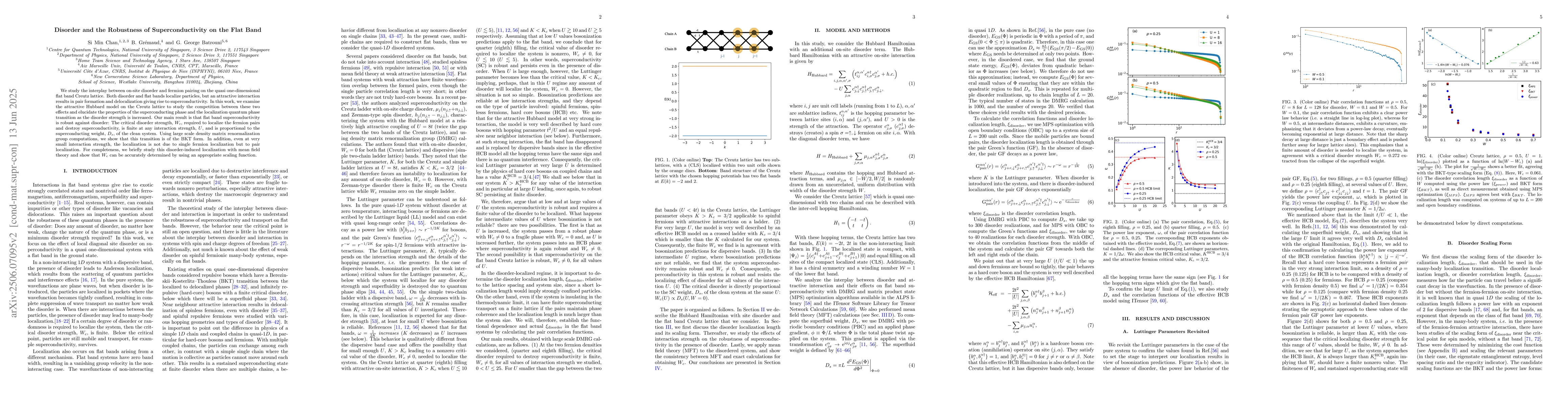 Thumbnail for Disorder and the Robustness of Superconductivity on the Flat Band