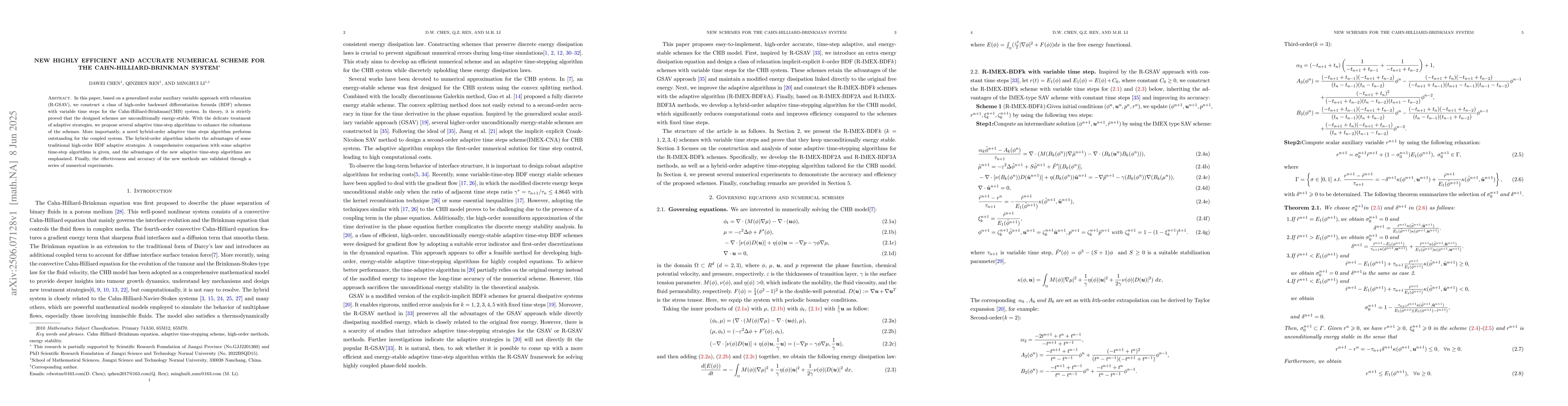 Thumbnail for New highly efficient and accurate numerical scheme for the
  Cahn-Hilliard-Brinkman system