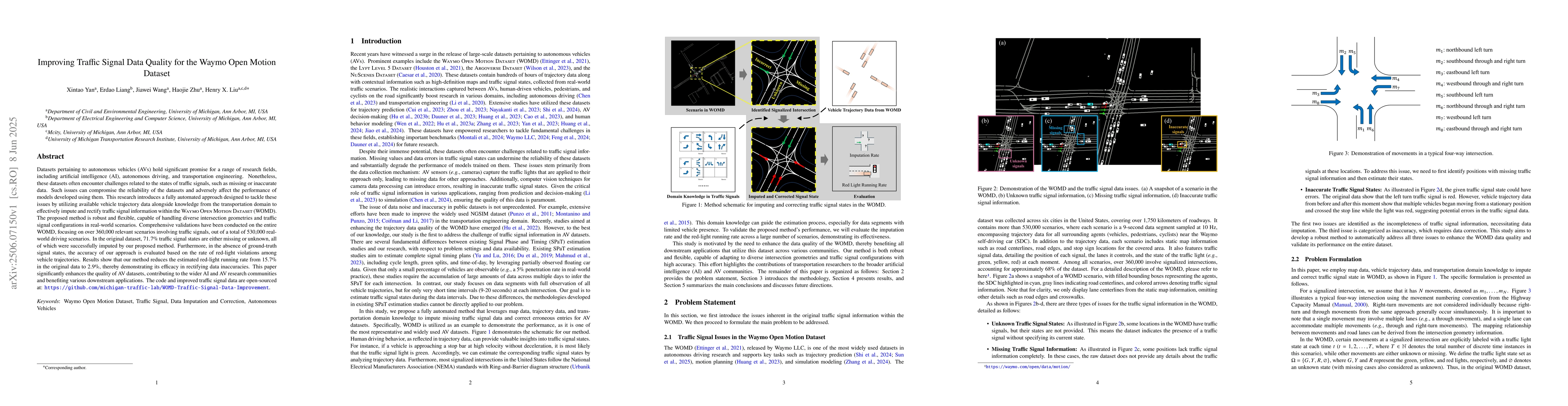 Thumbnail for Improving Traffic Signal Data Quality for the Waymo Open Motion Dataset