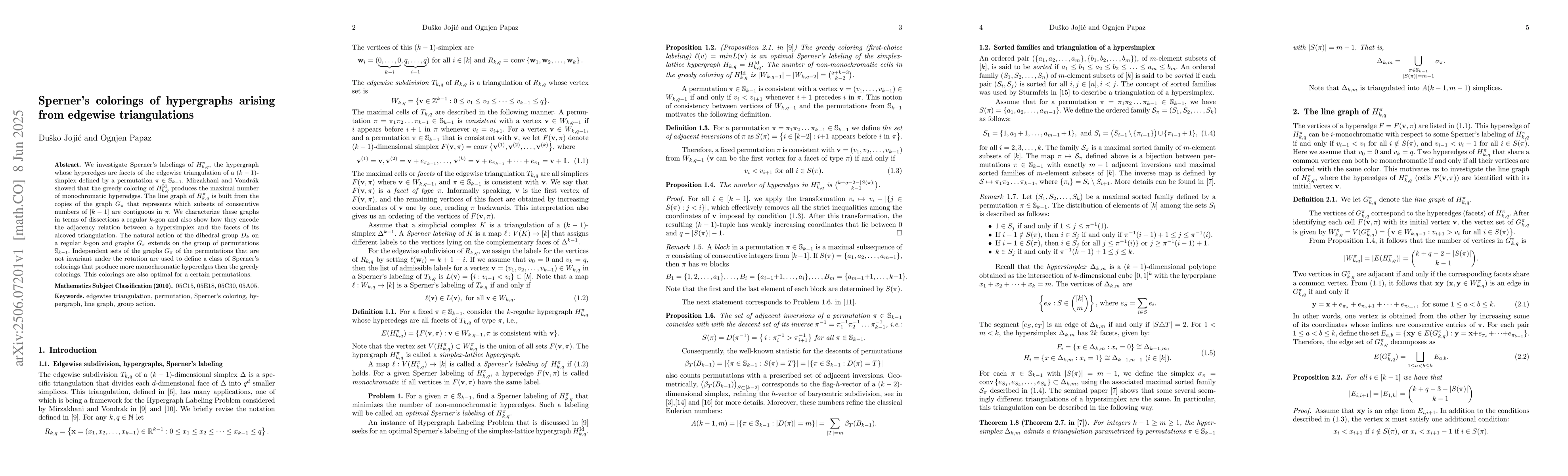 Thumbnail for Sperner's colorings of hypergraphs arising from edgewise triangulations