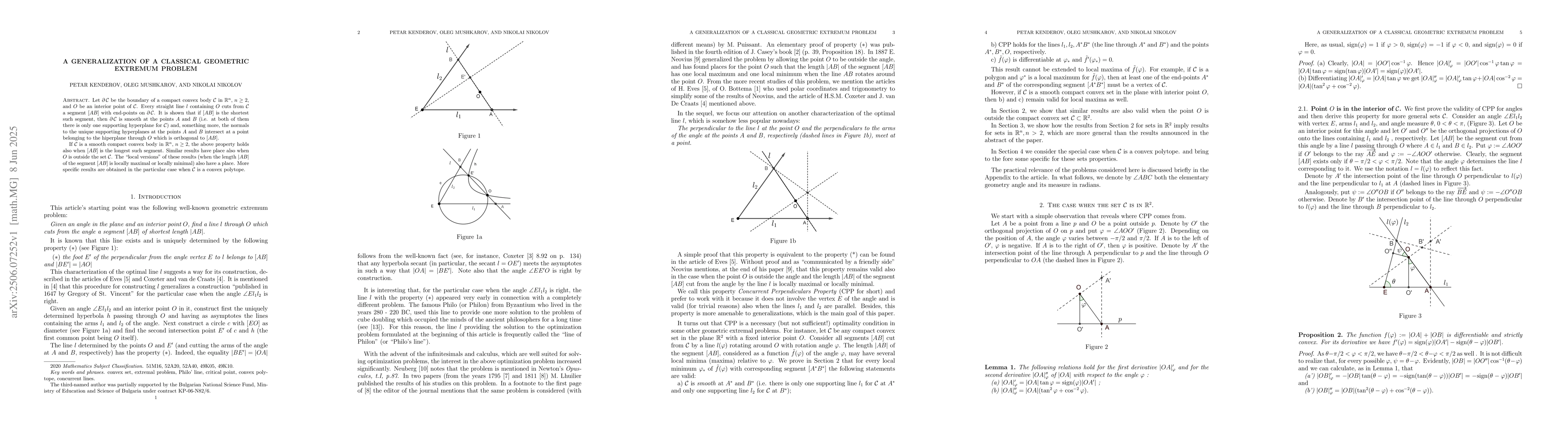 Thumbnail for A Generalization of a Classical Geometric Extremum Problem