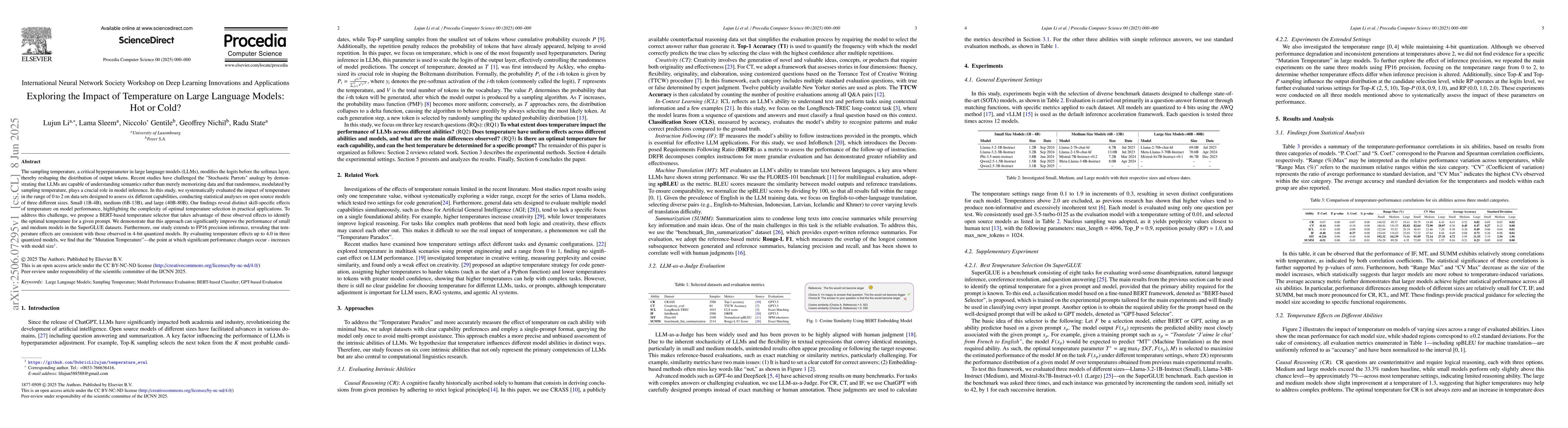Thumbnail for Exploring the Impact of Temperature on Large Language Models:Hot or
  Cold?