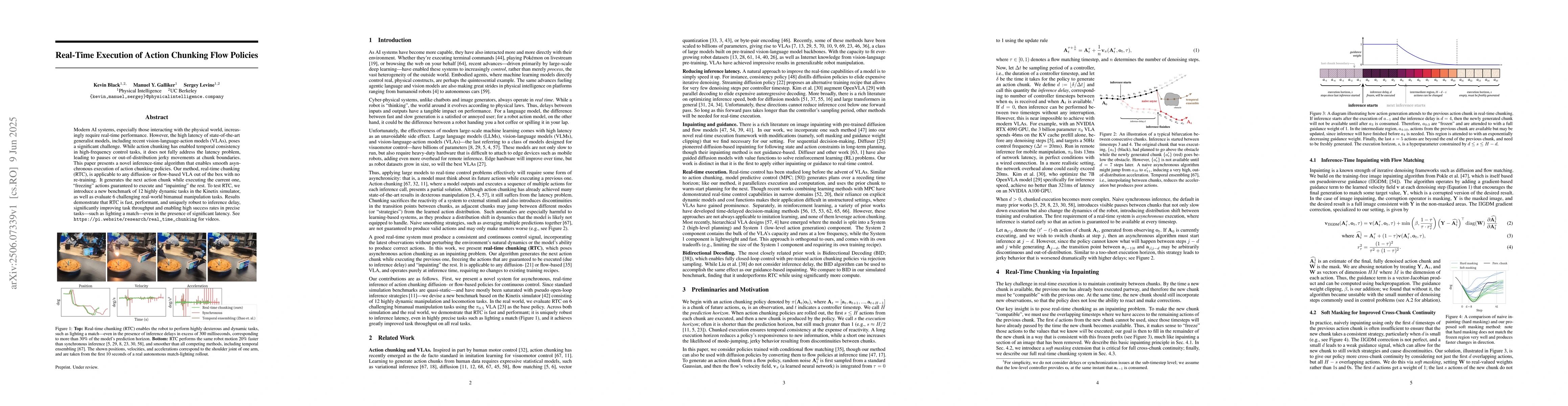 Thumbnail for Real-Time Execution of Action Chunking Flow Policies