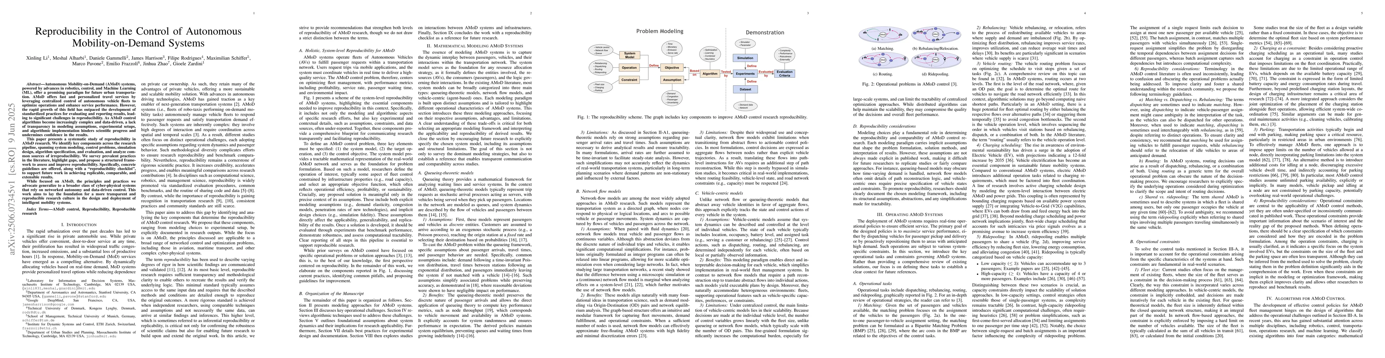 Thumbnail for Reproducibility in the Control of Autonomous Mobility-on-Demand Systems