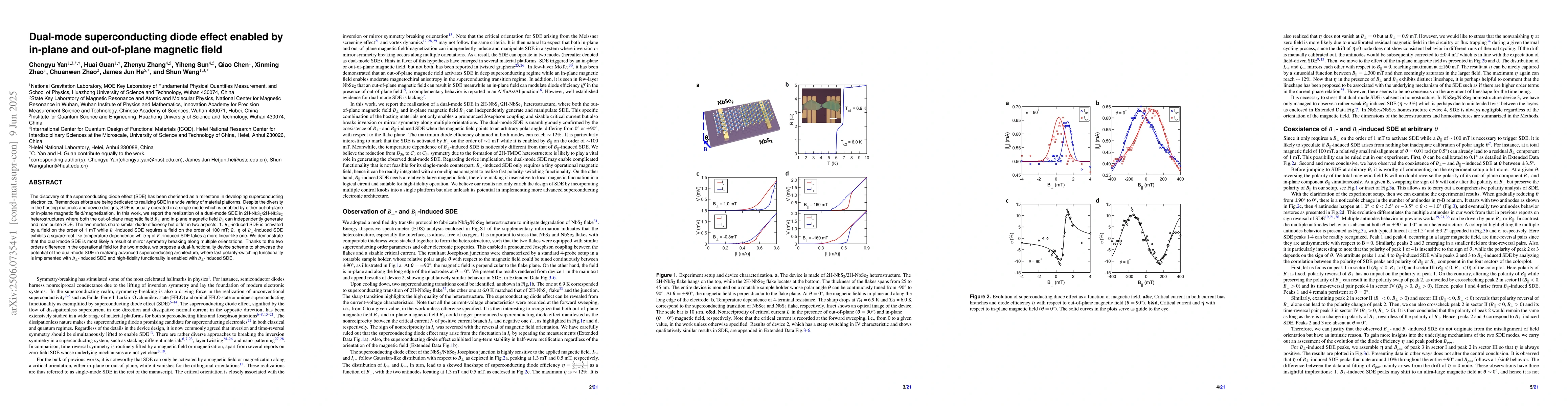 Thumbnail for Dual-mode superconducting diode effect enabled by in-plane and
  out-of-plane magnetic field